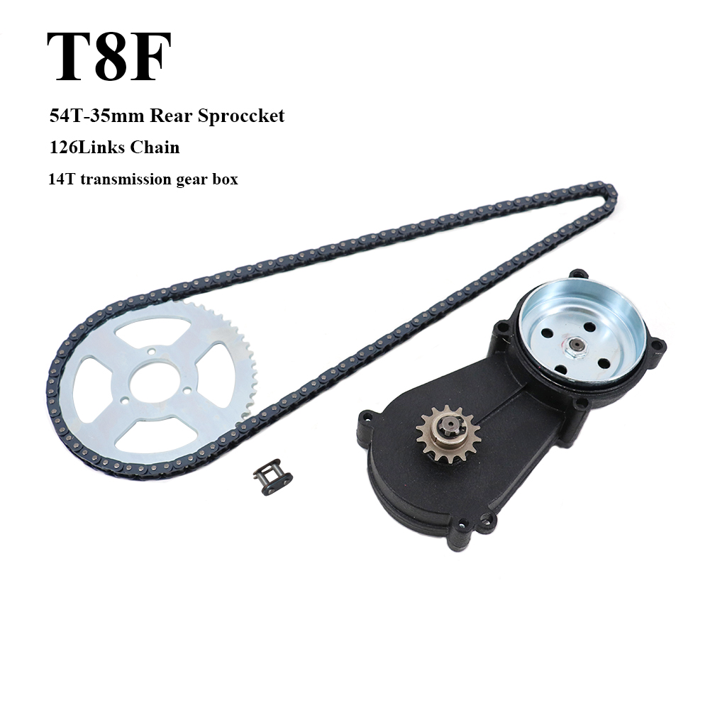 Cycling Gear Box - オートバイT8F 54T 35mmリアチェーンスプロケットT8F 126リンクチェーン14Tトランスミッションギアボックス（47cc 49ccポケットバイクミニモト用）