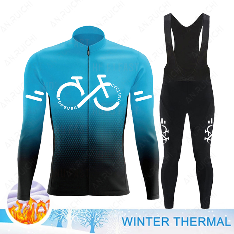 Cycling Gear Winter - 2023 冬サーマルフリースサイクリングジャージセットメンズ Mountian 自転車服着用 Ropa Ciclismo