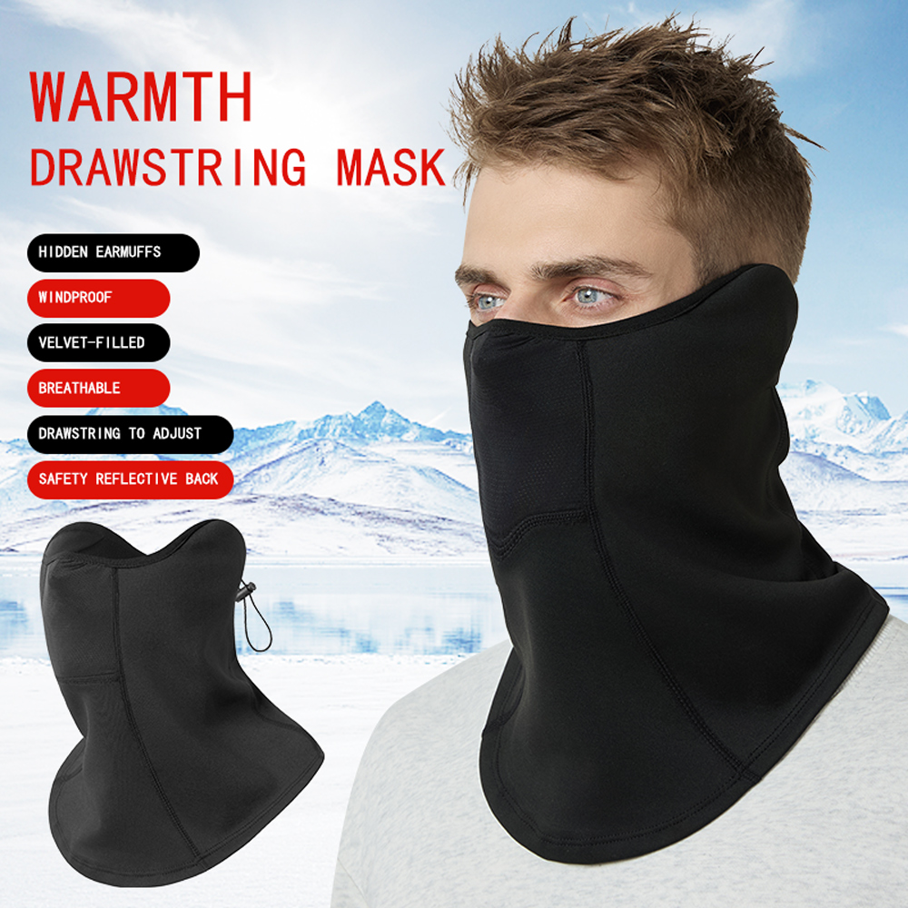 Cycling Gear Winter - 冬サイクリング用暖かいマスク アウトドアマスク 厚手防寒ネックカラー フェイスプロテクション ネックカバー フリース厚手ヘッドカバー