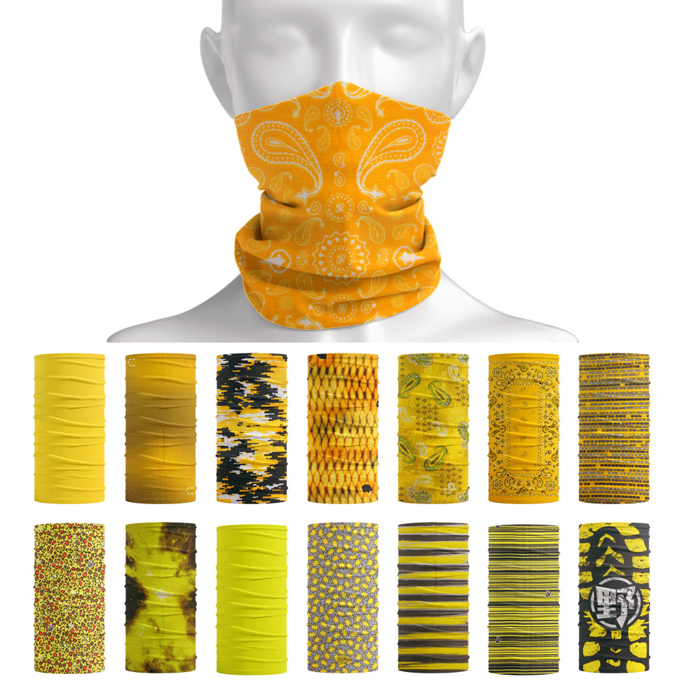Yellow Cycling Gear - 男性と女性のための明るい色のチューブ,アウトドアスポーツ,バンダナ,giter,黄色,サイクリングスカーフ,ハイキング,ランニング,ヘッドバンド,フェイスマスク