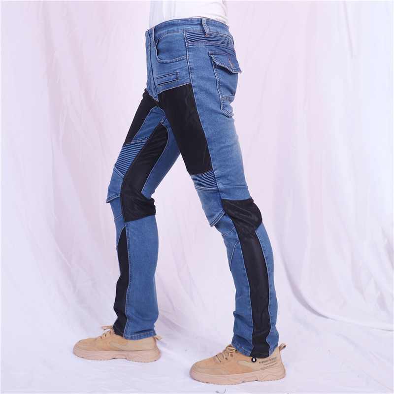 メンズ夏用通気性バイクライディングジーンズ、アウトドアモトク - Cycling Gear Pants のレビューと価格