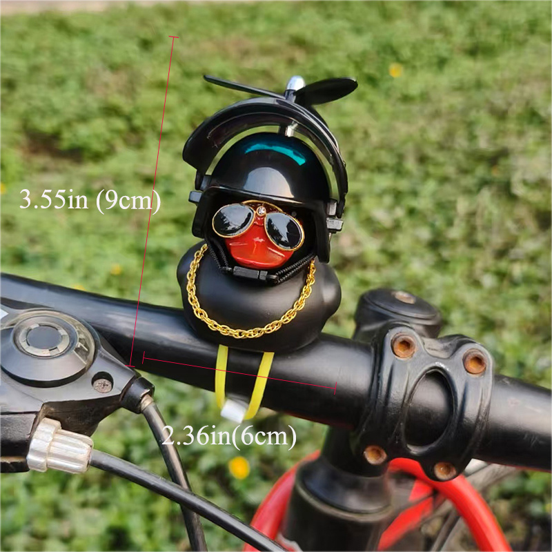 かわいいゴム製アヒル自転車ハンドルバー自転車装飾プロペラ付き - Yellow Cycling Gear のレビューと価格