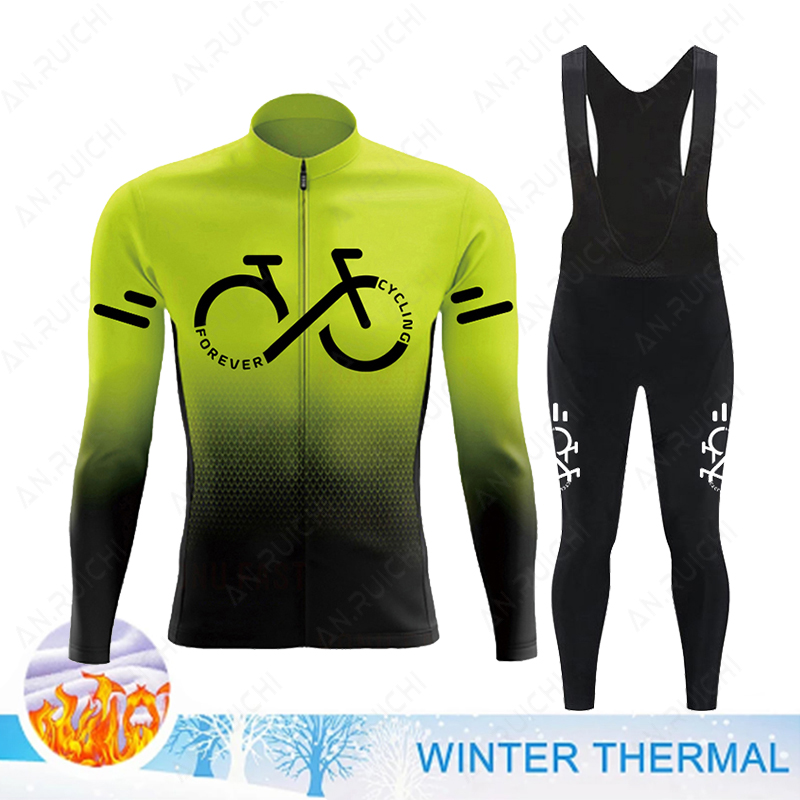2023 冬サーマルフリースサイクリングジャージセットメンズ - Cycling Gear Winter のレビューと価格