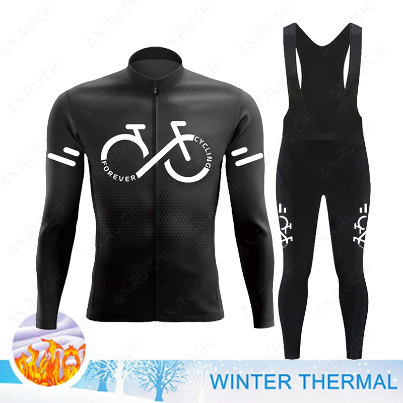 2023 冬サーマルフリースサイクリングジャージセットメンズ - Cycling Gear Winter のレビューと価格