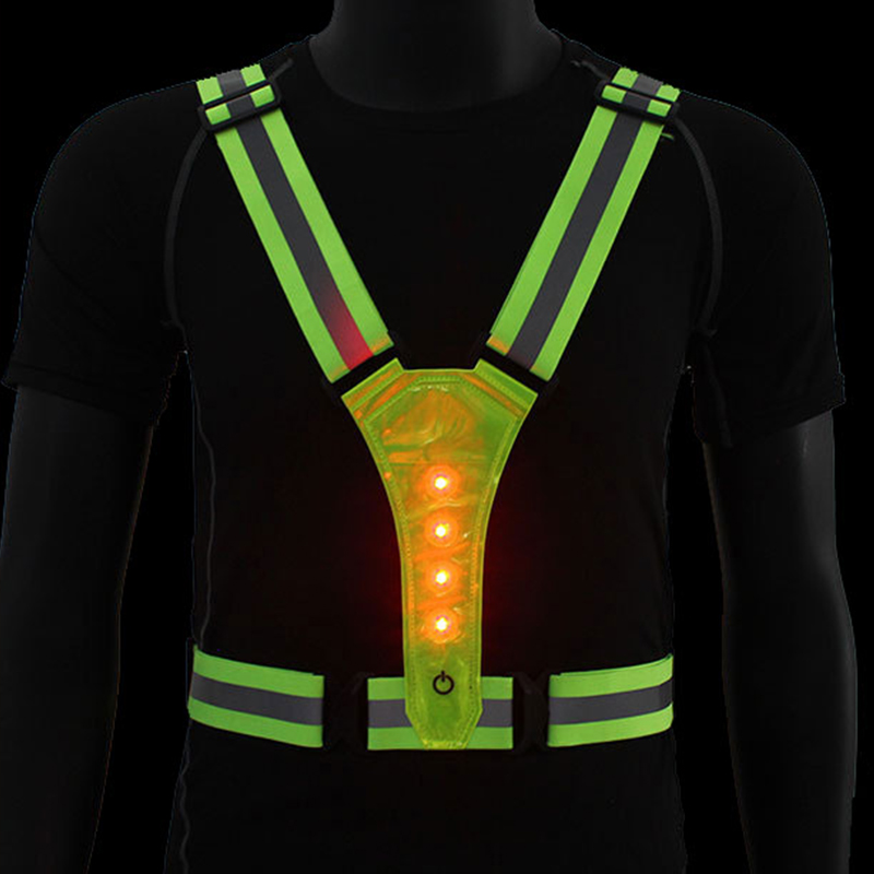 調節可能な LED ランニング & サイクリング安全ベスト  - Cycling Gear Winter のレビューと価格