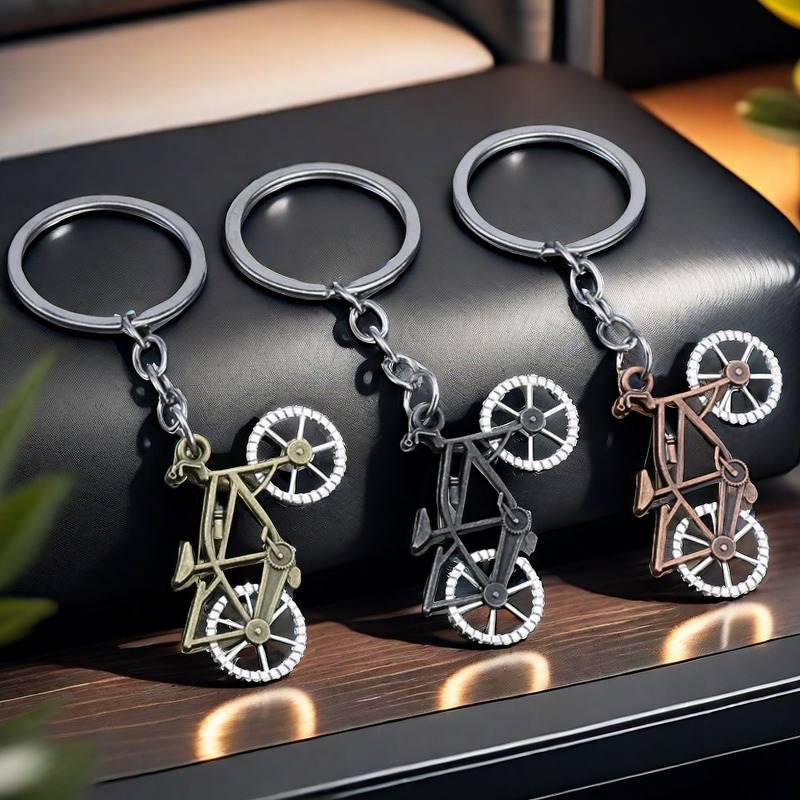 3D 三次元金属自転車キーホルダーパーソナライゼーションアド - Yellow Cycling Gear のレビューと価格
