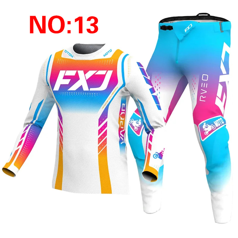 新 2025 FXJ ピンクエンデューロモトクロスギアセット - Cycling Gear Pants のレビューと価格