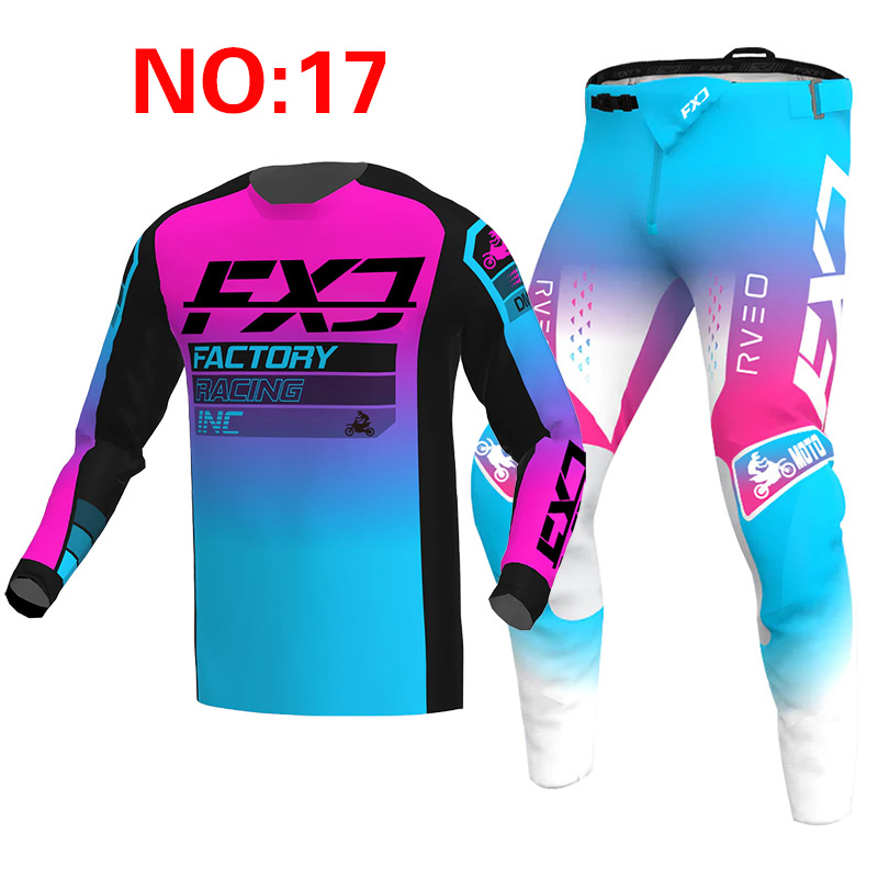 新 2025 FXJ ピンクエンデューロモトクロスギアセット - Cycling Gear Pants のレビューと価格