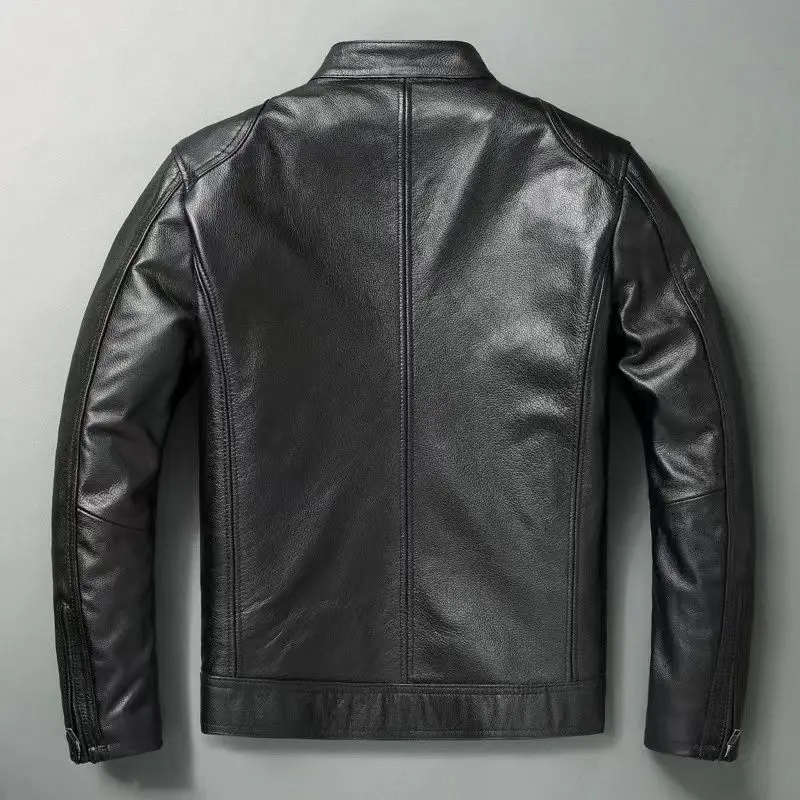 男性用本革ジャケット,100% 牛革,スリムフィット,スタン - Cycling Gear Winter のレビューと価格