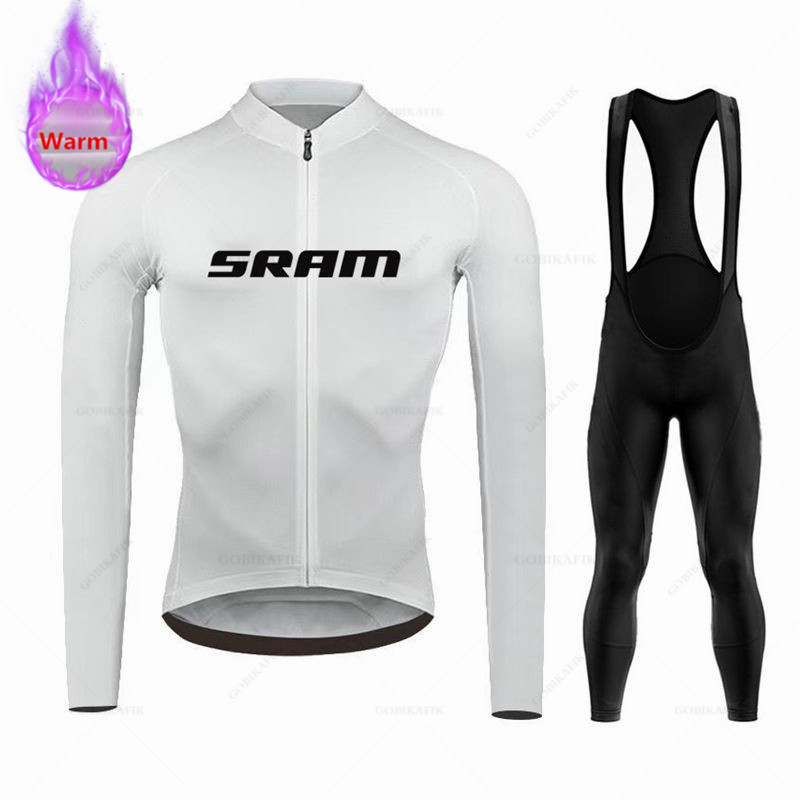 Sramチーム-サーマルフリースサイクリングウェアセット,マ - Cycling Gear Winter のレビューと価格